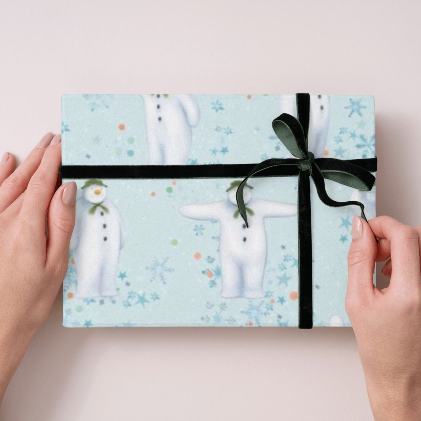 The Snowman Christmas Gift Wrap, 4 Sheet 4 Tag, Official Product