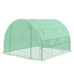 3x3x2m Polytunnel Greenhouse W/ Steel Frame | Green