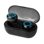 Earbuds With 3h Music Playback, Charging Case - Black