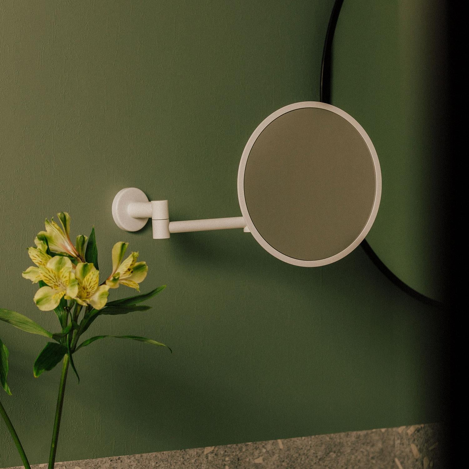 Wall Magnifying Mirror, Matt White Architect Sp (x5)