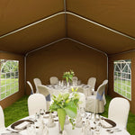 6m Garden Gazebo Carport Shelter Removable Sidewall