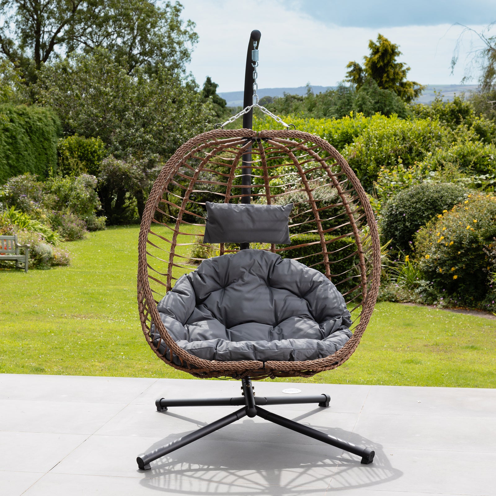 Aylesbury Swing Egg Pod Chair | Dark Gray