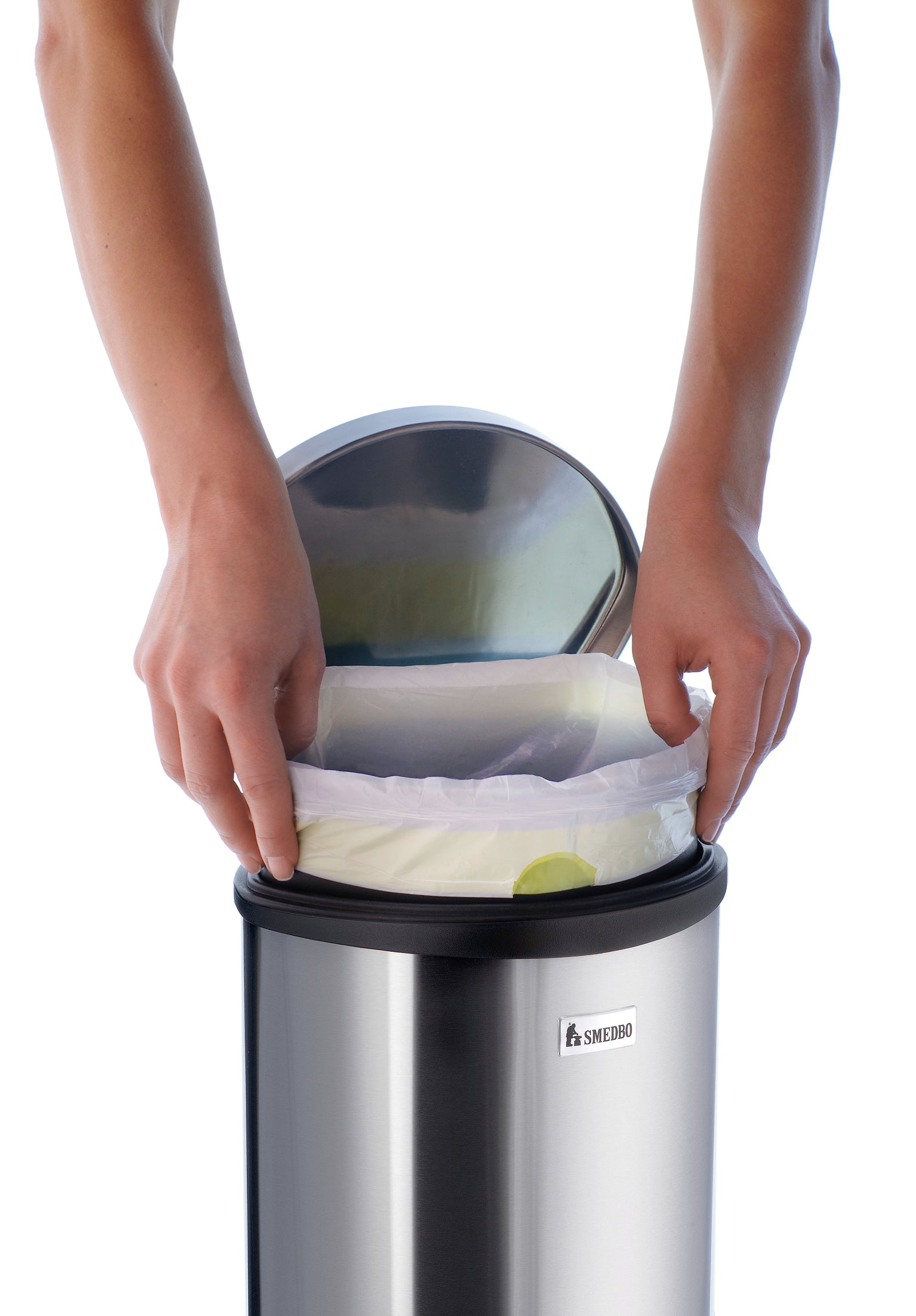 Stainless Steel 6l Pedal Bin With Easy Clean Inner Liner | White