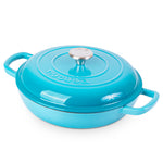 Shallow Cast Iron Casserole With Lid - 2.3-quart (26 Cm) | Blue