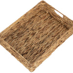Water Hyacinth Shallow Rectangular Storage Basket | Medium | Brown