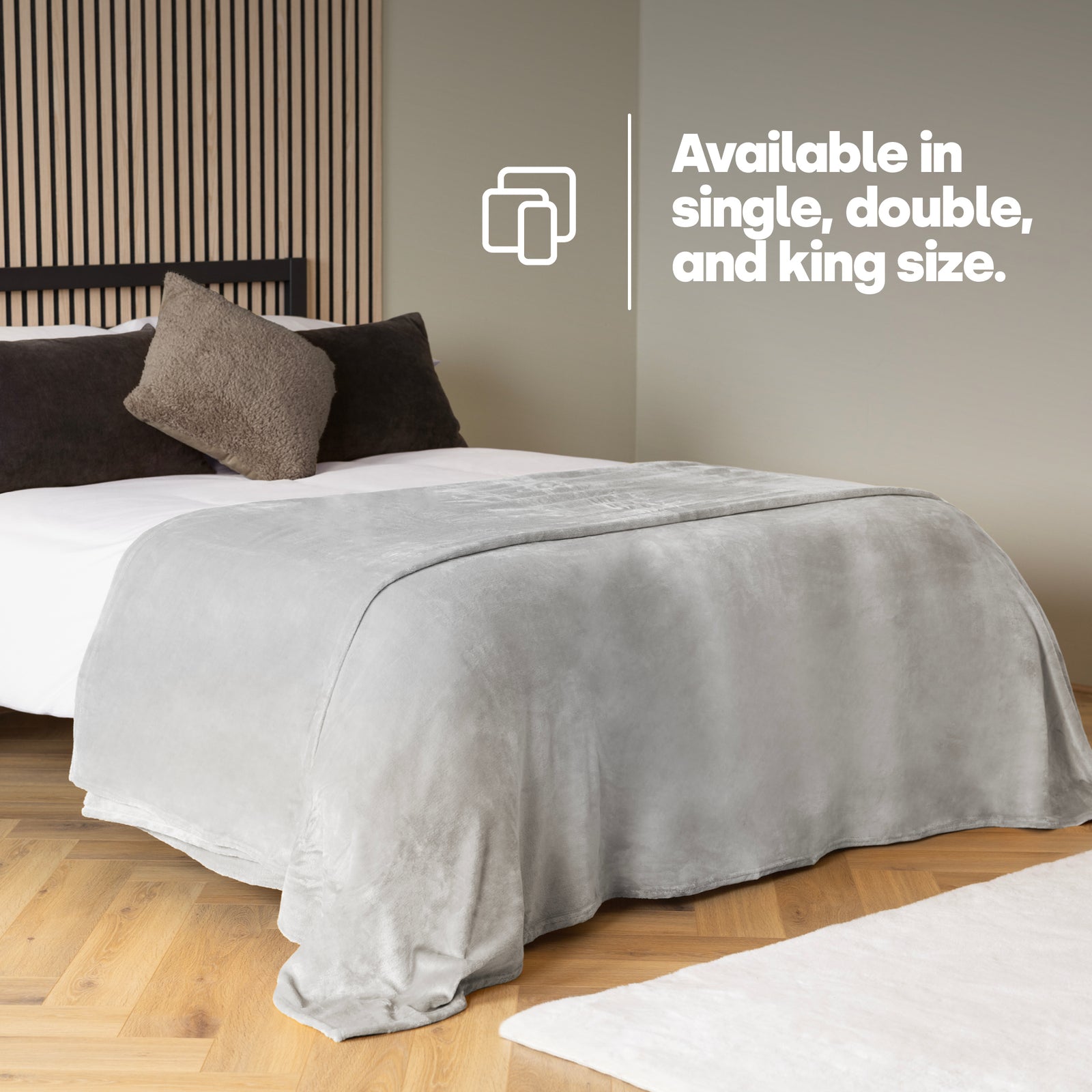 Single Fleece Blanket - Misty Grey