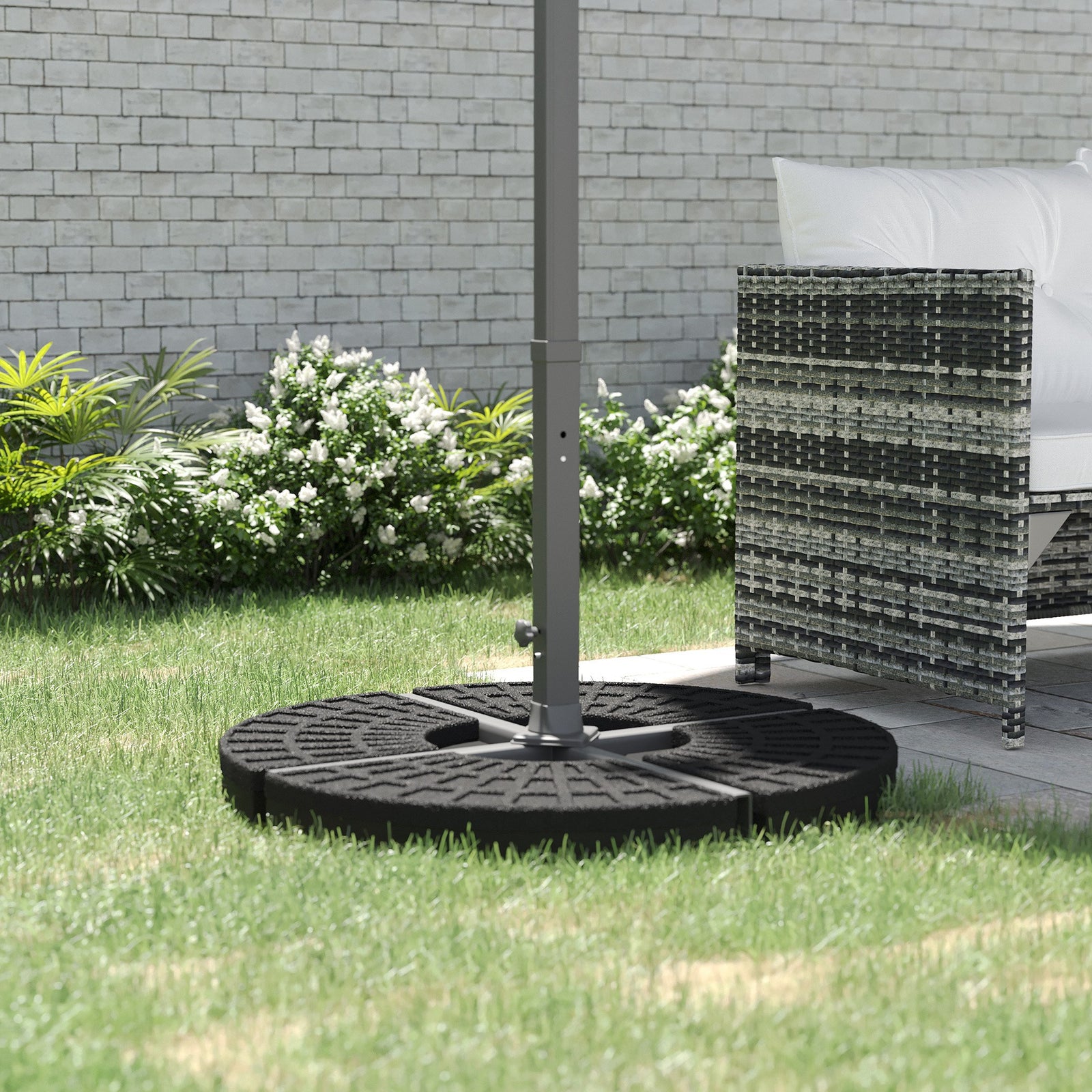 4pc Parasol Base, Up To 70kg, Outdoor