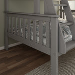 Carra Triple Sleeper Bunk Bed With Spring Mattresses | Small Double | Grey