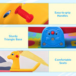 Kids Seesaw Safe Teeter Totter 2 Seats With Easy-grip Handles Multicolor