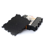 Alpha Tile Interlocking Recycled Rubber Floor Tile 30cm X 30cm | Set of 40 | Black