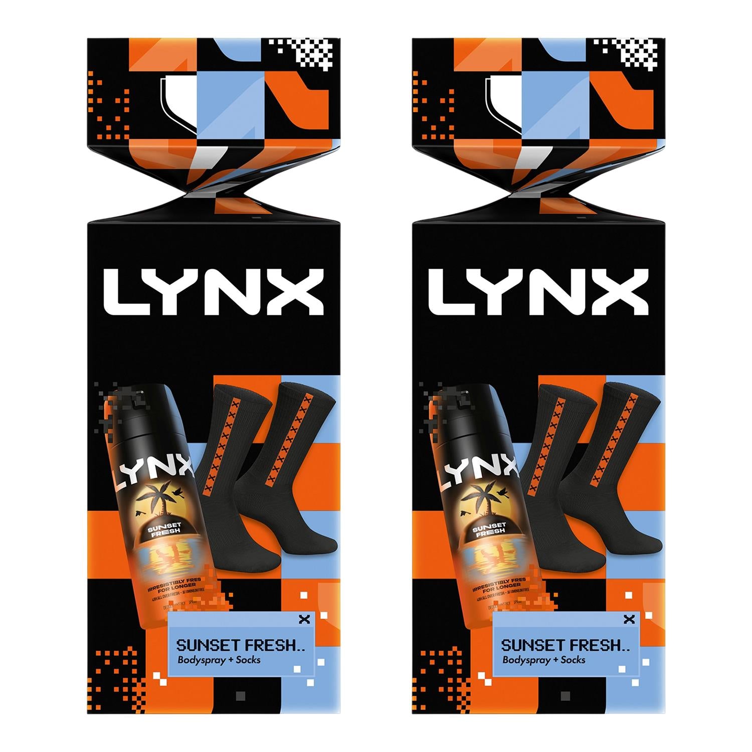 Sunset Fresh Body Spray And Socks Cracker Gift Set For Him, 1pc | Set of 2