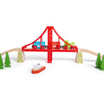 Double Suspension Bridge for Wooden Train Sets