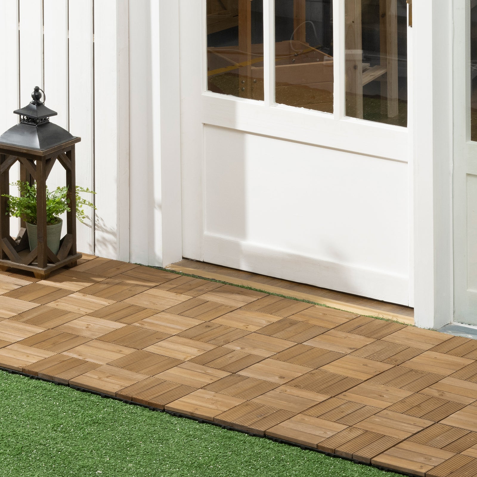 27 Pcs Brown Outdoor Flooring Tiles 30x30 Cm, 2.5㎡ Pack | Brown