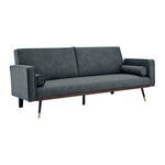 Faux Suede Click-clack Sofa Bed - 3 Seater | Grey