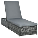 Garden Sun Lounger Rattan Recliner Lounger Chair