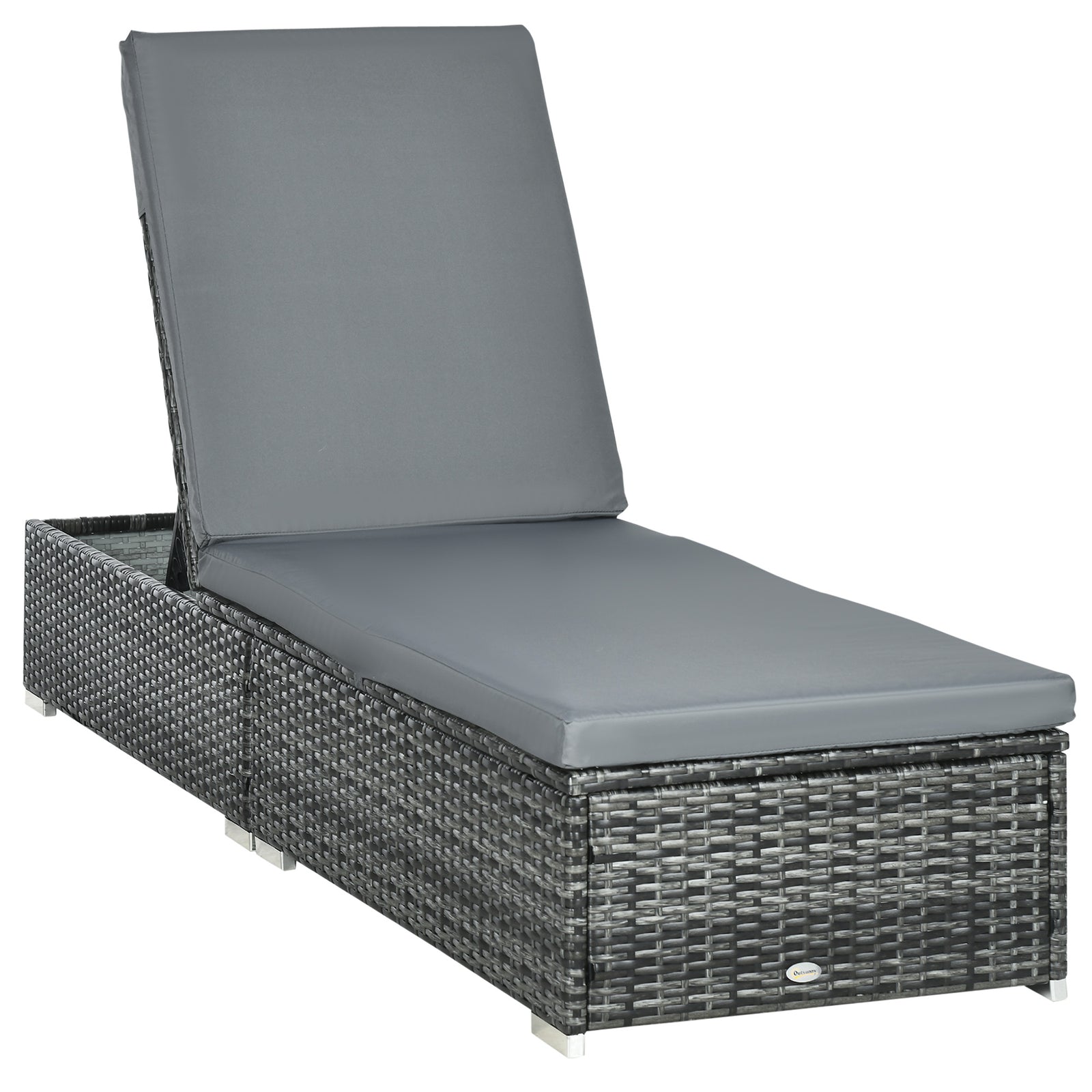 Garden Sun Lounger Rattan Recliner Lounger Chair