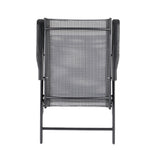 5 Pieces Garden Dining Set Outdoor Tempered Glass Coffee Table With Foldable Chairs