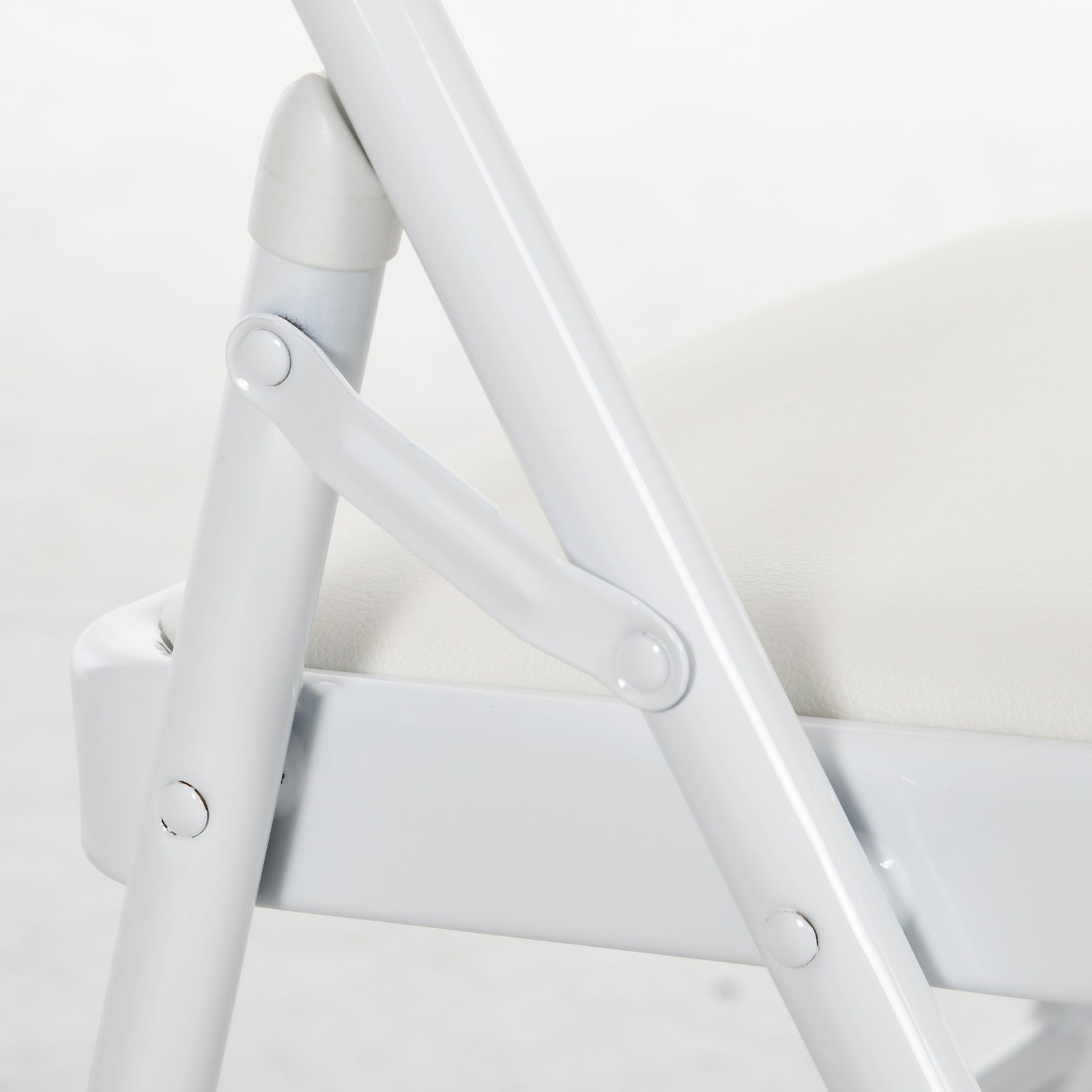 2 Pack Padded Folding Chairs, Cushioned | White