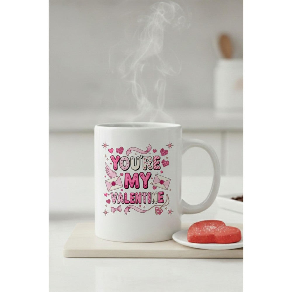 Dyzi You’re My Valentine Printed Ceramic Mug Valentine’s Day Gift