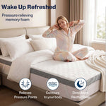 Lavio Mattress Topper Memory Foam Dual Layer Hotel Quality Bed Protector