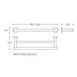 Towel Rack, Brushed Stainless Steel, Architect S+ Collection