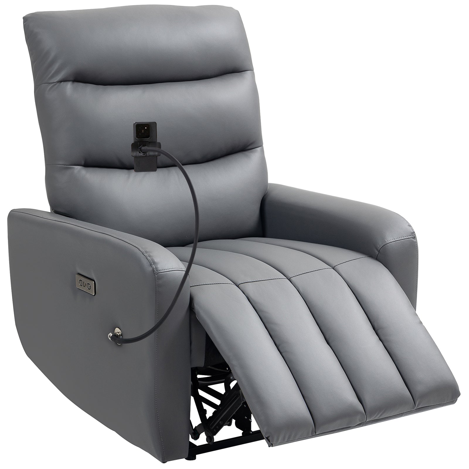 HOMCOM Electric Recliner Chair With Phone Holder, Usb Charge Port
