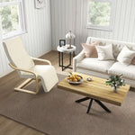 Lounge Chair Recliner Adjustable Footrest Home | One Size | Cream