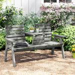 Convertable 3-seater Wood Bench Table Garden W/ Armrests