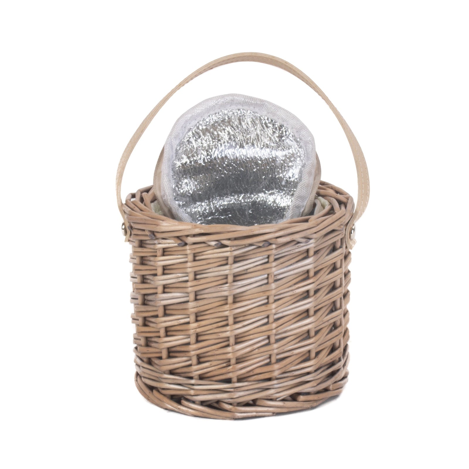 H139 Wicker Antique Wash Mini Ice Basket