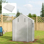 Reinforced Greenhouse Cover W/ Door & Windows | White