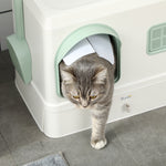Hooded Cat Litter Tray W/ Drawer Pan, Scoop Deodorants
