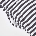 Cotton Thin Striped Floor Cushion | 50cm x 50cm | Black