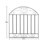 85 W×90cm H Modern Metal Garden Gate Fence Gate Metal Entry Gate With Scroll Design