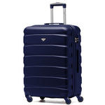 25" Medium Suitcase Check-in Hold Luggage Hard Shell 4 Wheels Tsa Lock | Medium | Navy Blue