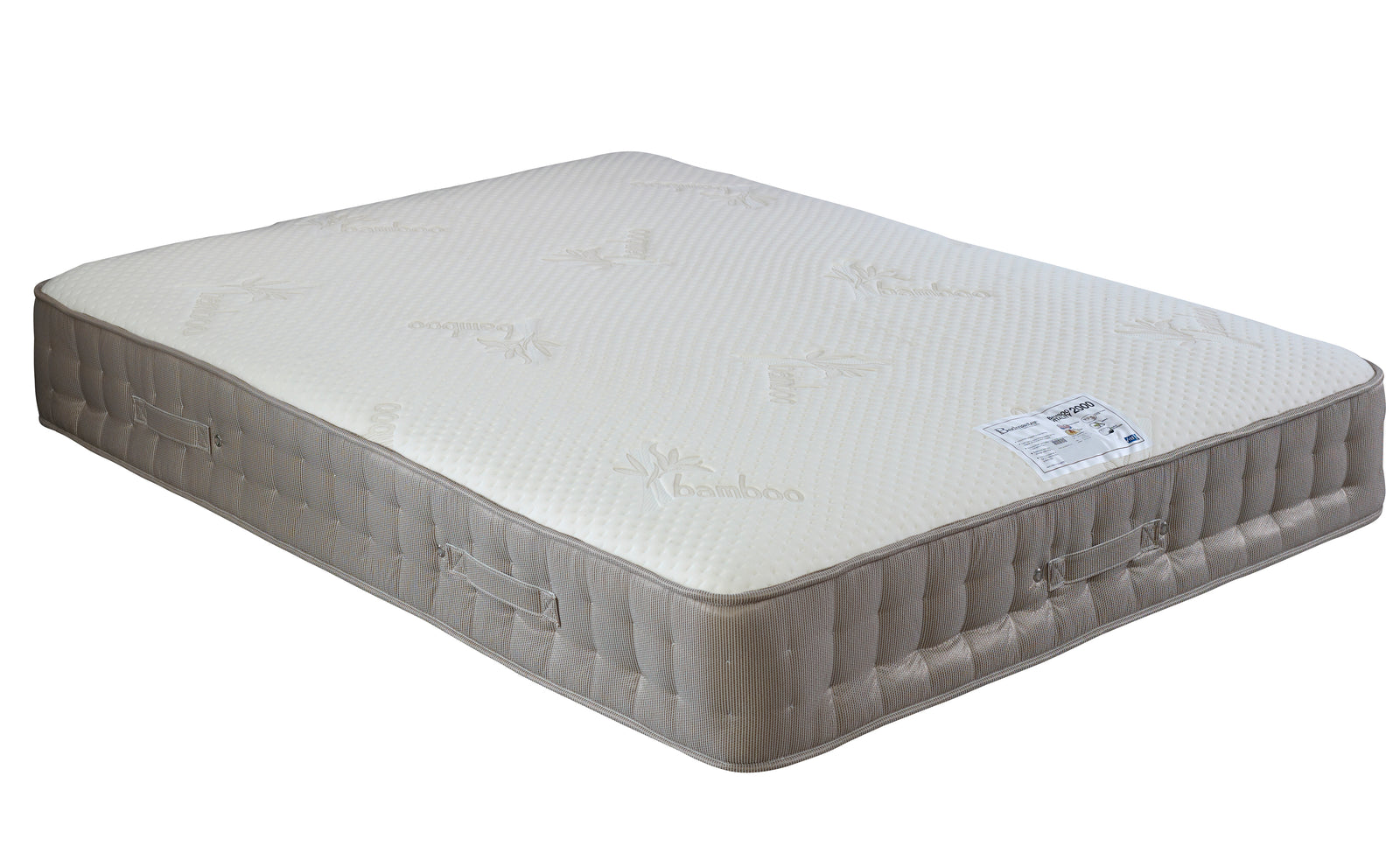 Bamboo Vitality 2000 Pocket Sprung Memory Foam Mattress | Small Double | Brown