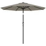 2.6m Patio Umbrella With Tilt Crank | Light Grey