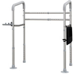 Adjustable Toilet Safety Frame With Rubber Tips Storage