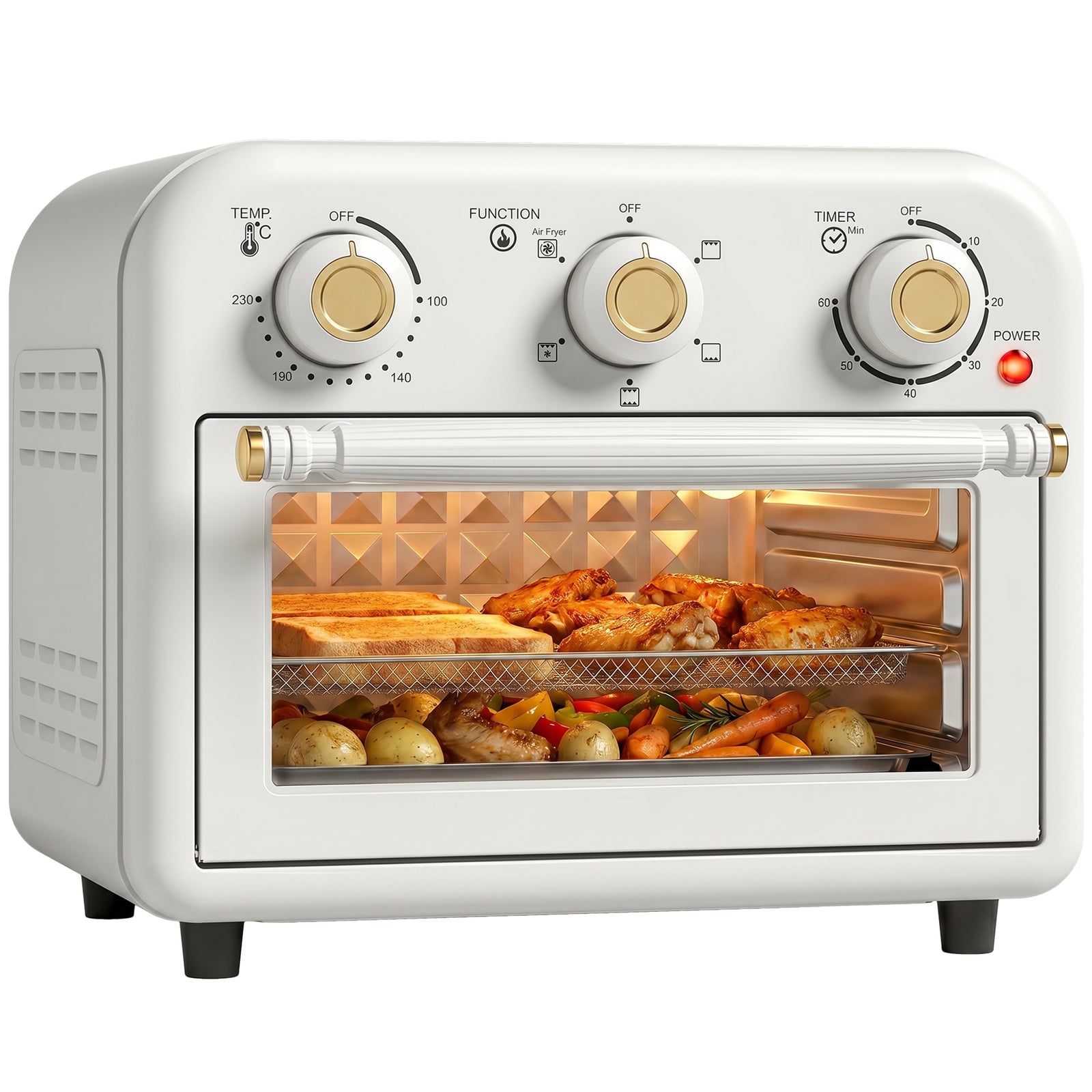 Air Fryer Oven, Convection Oven, 12 L | Cream