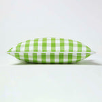 Block Check Cotton Gingham Cushion Cover | 30cm x 50cm | Green