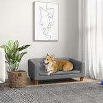 Dog Sofa Bed, Elevated Dog Couch For Small, Medium Dogs - Grey