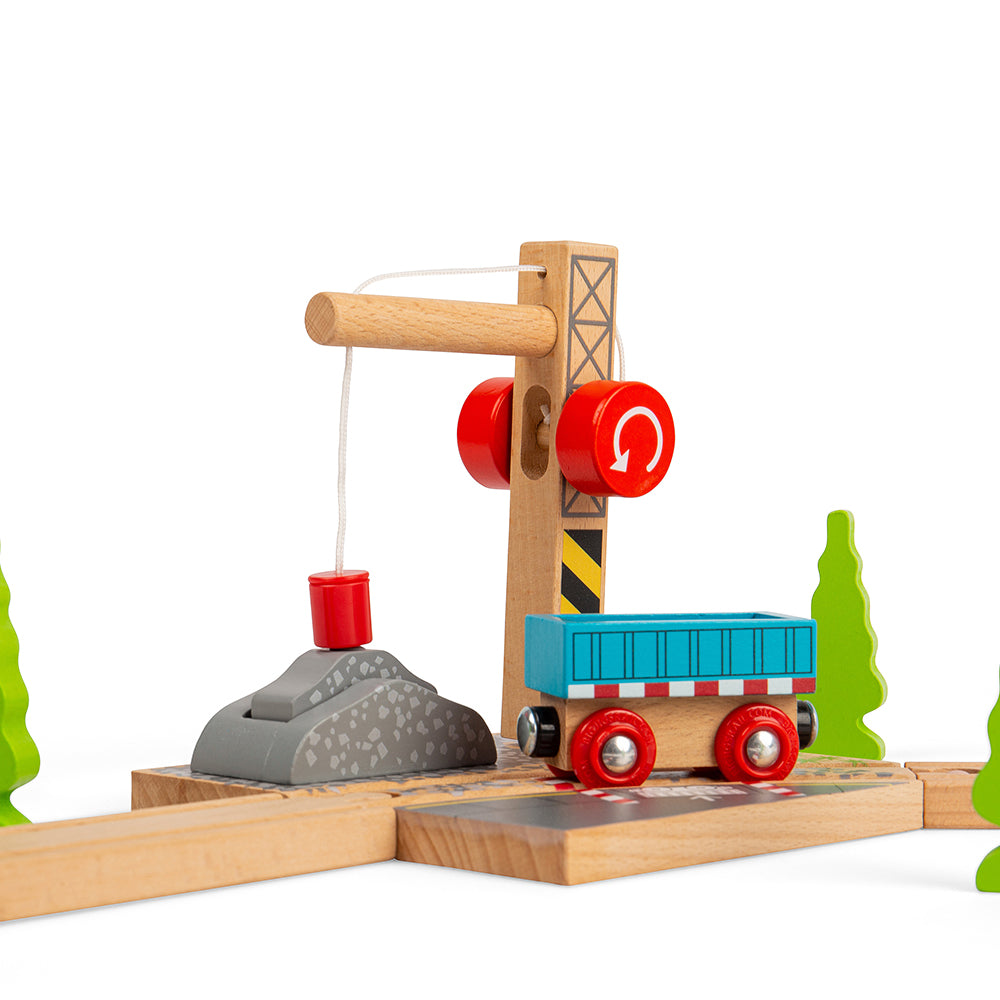 Railway Gravel Crane for Wooden Train Sets
