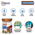 Insopaint Kitchen & Bathroom Paint - Best Anti-mould Protection, Insulating Walls & Ceilings | 5l | Rock Salt