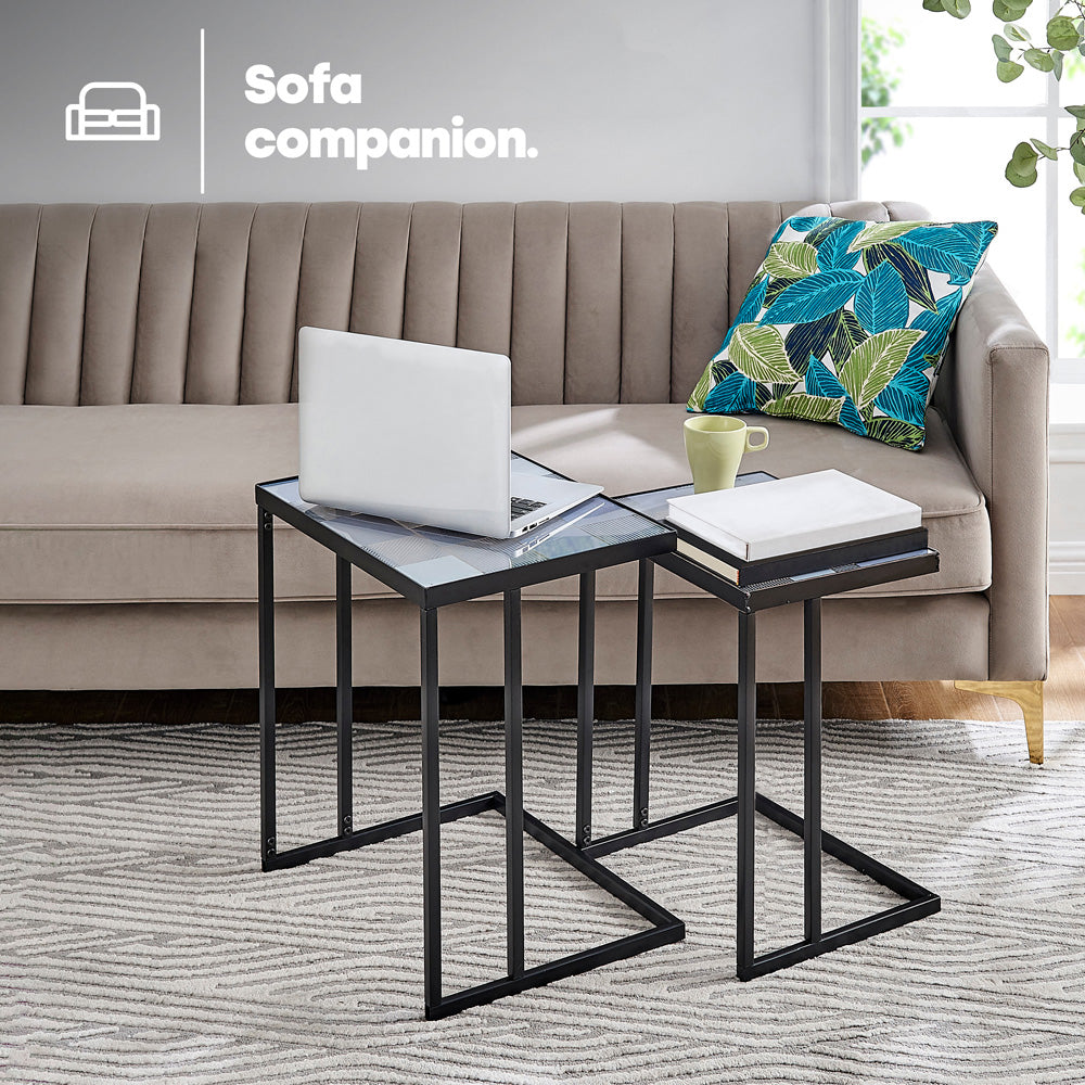 Kavic Glass Nested Tables
