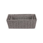 Grey Paper Rope Tray | Set-of-3 | Gray