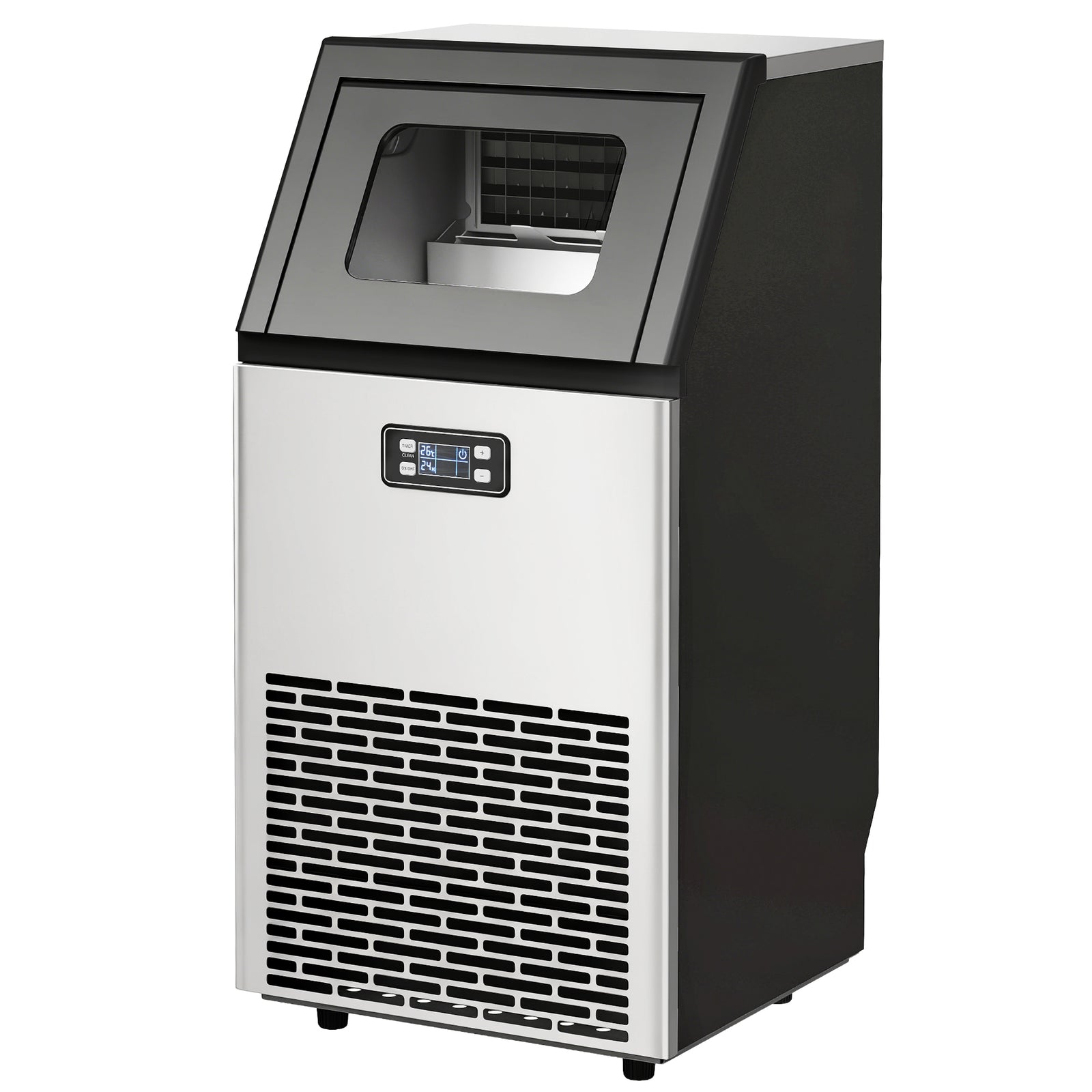 Freestanding Ice Machine With 45kg/24h Capacity, Commercial Ice Maker