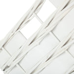 Wicker Unlined White Scandi Storage Basket | Large | White