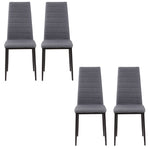 High Back Linen Dining Chairs, Accent