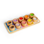 Wooden Sensory Board, Colour Matching Tray And Tubes