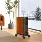 7/9/11 Fin Oil Filled Radiator Portable On Wheels | Medium | Gray