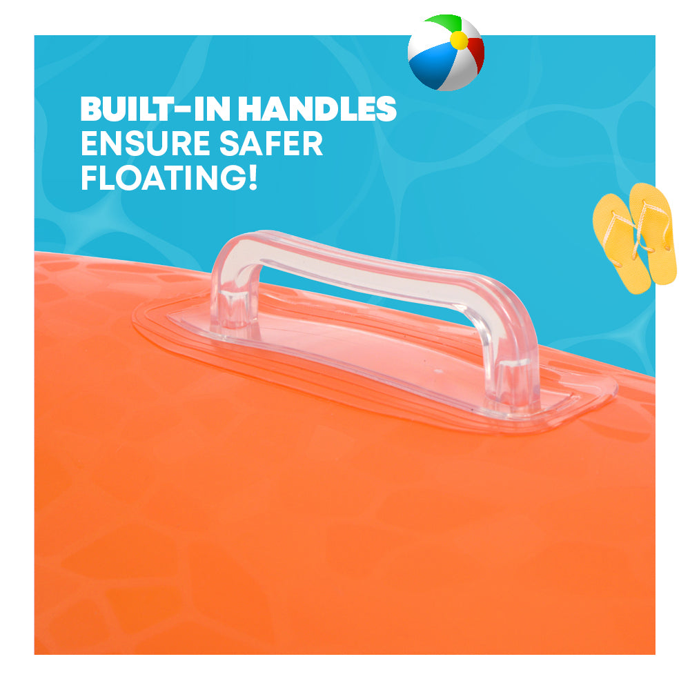 Diamond Print Inflatable Pool Float Ring | Orange